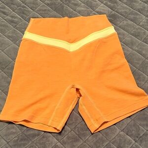 Vitality daydream peach lemonade Women's Orange and Yellow volley Shorts. Small